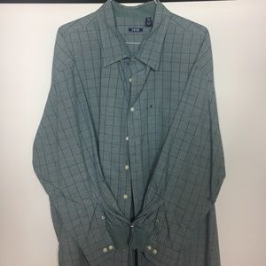 IZOD - Button Up - Green & Blue - 4XL